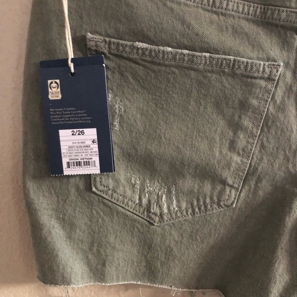 Universal Thread High Rise Vintage Midi Distress Stretch Raw Hem Shorts Sz 2/26 - Picture 6 of 12